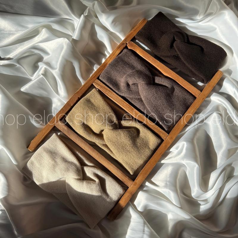 هدبند بافتنی گره ای 🥨🍂