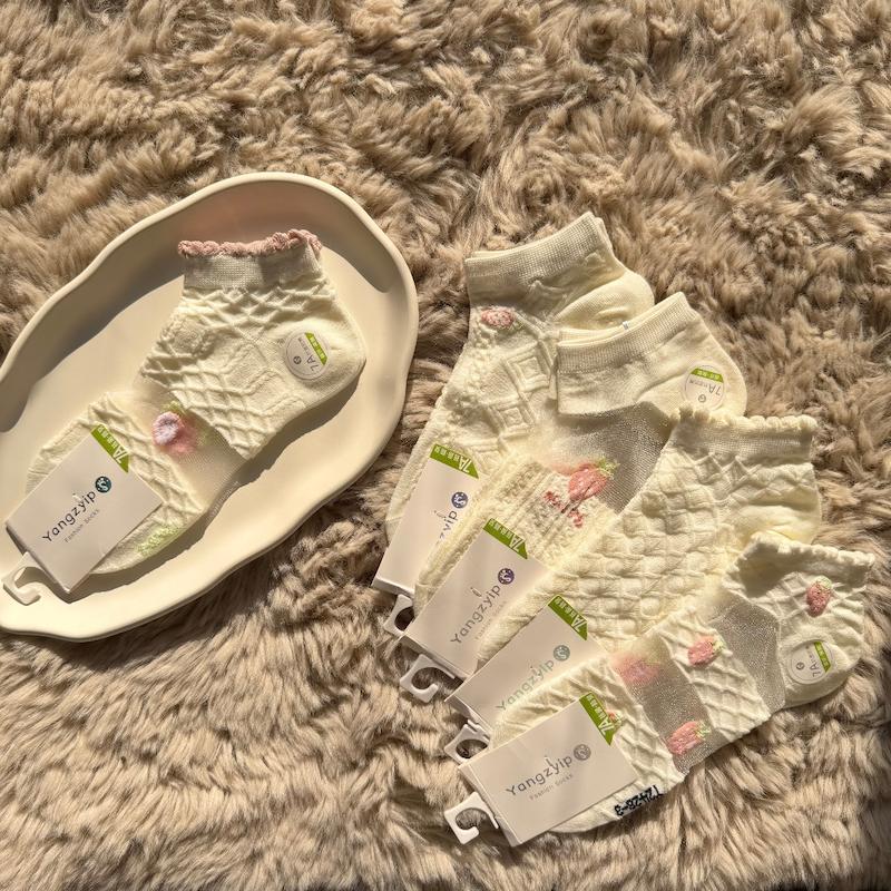 جوراب مچی توری توت فرنگی 🍓
