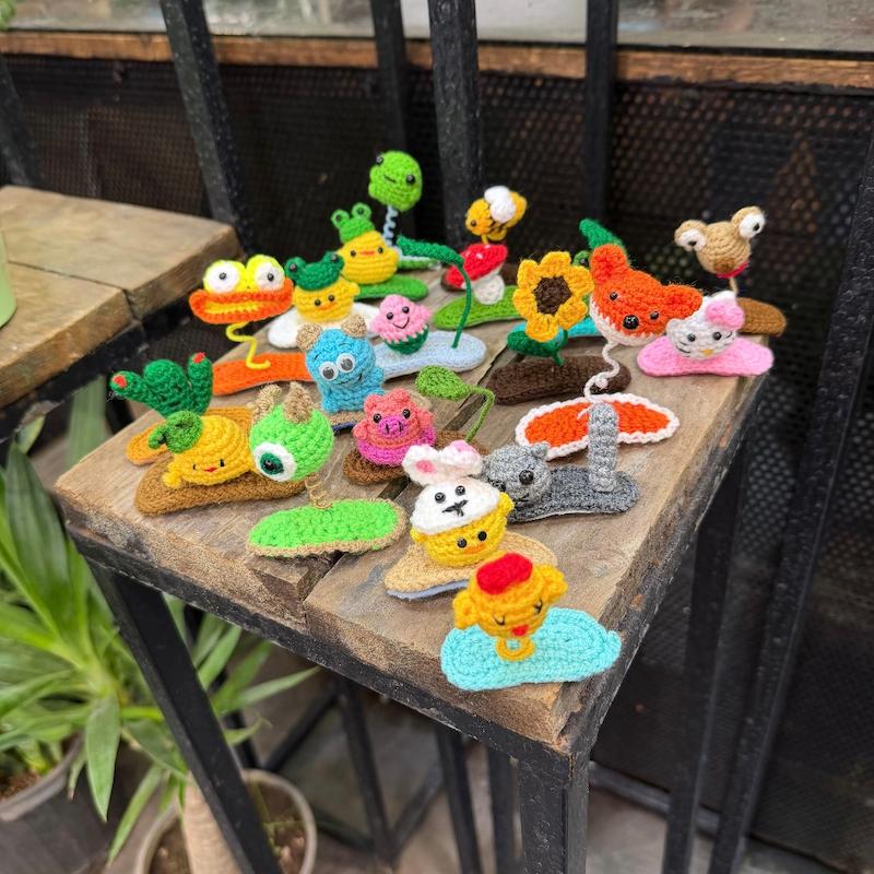 گیره سر عروسکی بافتنی فانتزی 🐸🎀🧚🏻‍♀️🐣🌱✨