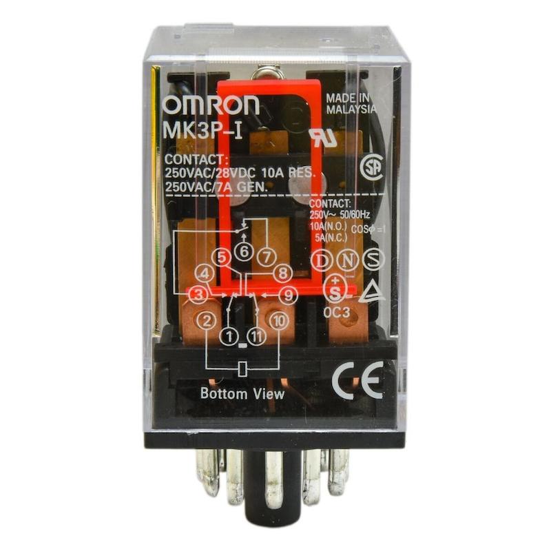 رله امرن 11 پایه سه کنتاکت 10 آمپر OMRON MK3P-I 220 AC