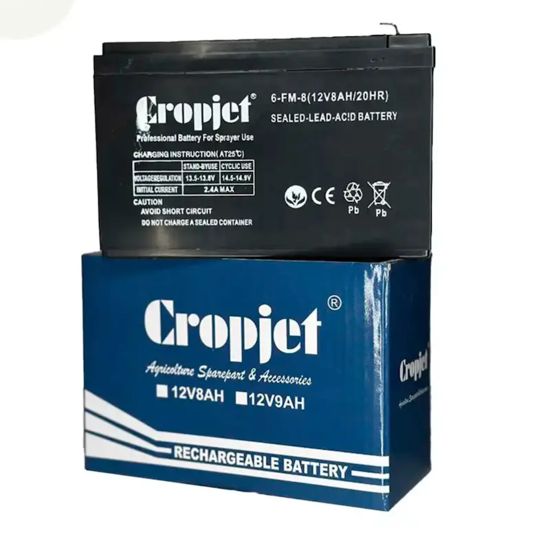 باطری سمپاش شارژی 12 ولت 8 آمپر برند کراپجت CROPJET