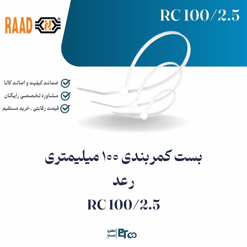 بست کمربندی 100 میلیمتری رعد RC 100/2.5 | الکترو تسلا انرژی