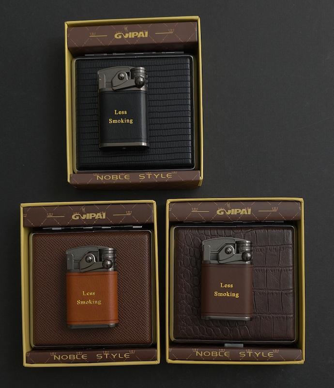 ست باکس و فندک چرم‌ نوبل