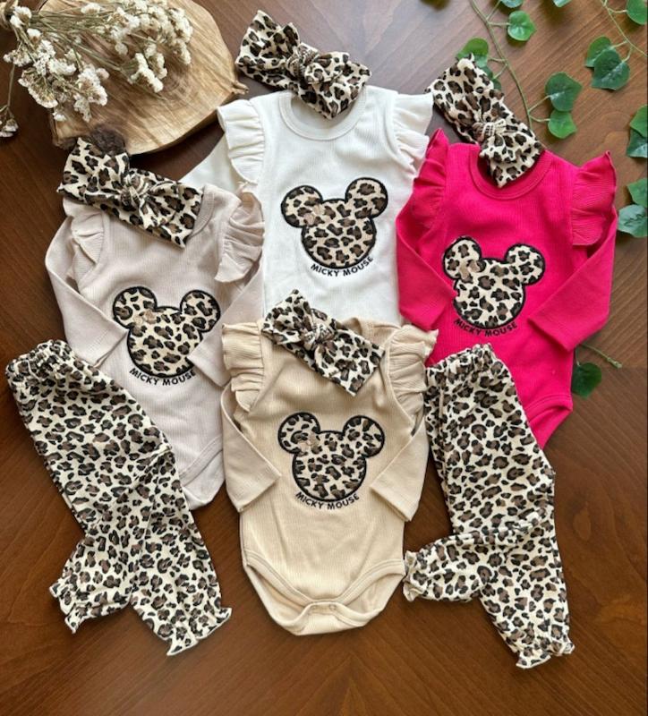 ۳ تیکه پلنگی نوزادی مناسب ۳ ماه تا ۲ سال