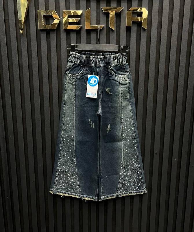 شلوار جین ضخیم شافل بگ دخترانه (نوجوان)