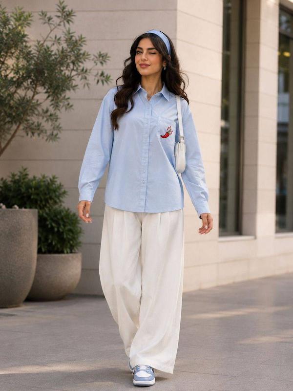 شومیز زنانه باکسی فلفل کد ۳۰۴۴