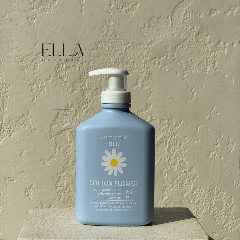 ژل بهداشتی بانوان برند camomilla مدل cotton flower