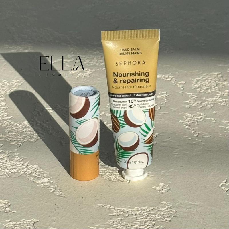 ست کرم دست وبالم لب نارگیل سفوراSephora coconut care set