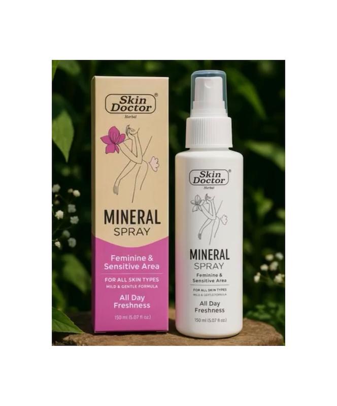 اسپری مینرال مخصوص ناحیه‌ی بانوان و پوست‌های حساس اسکین دکتر 150ml اورجينال