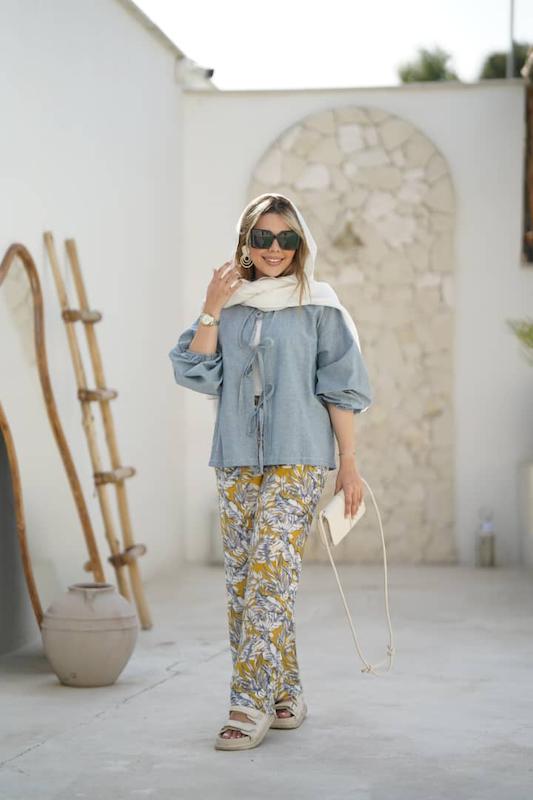 شومیز پاپیونی ساده