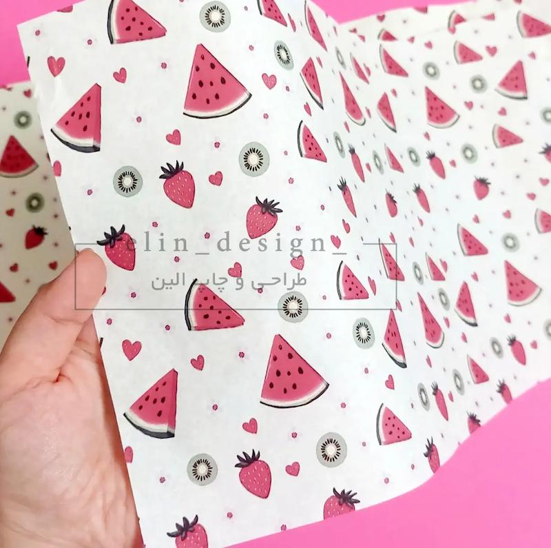 کاغذ پوستی یلدایی - هندوانه 🍉 (10 عدد)