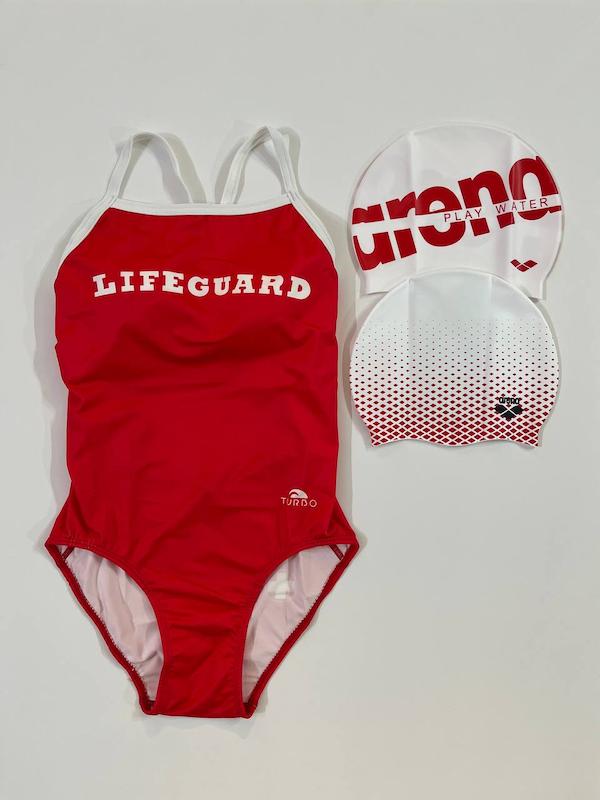 مایو اسلیپ زنانه برند لایف Life لایفگارد LIFEGUARD قرمز
