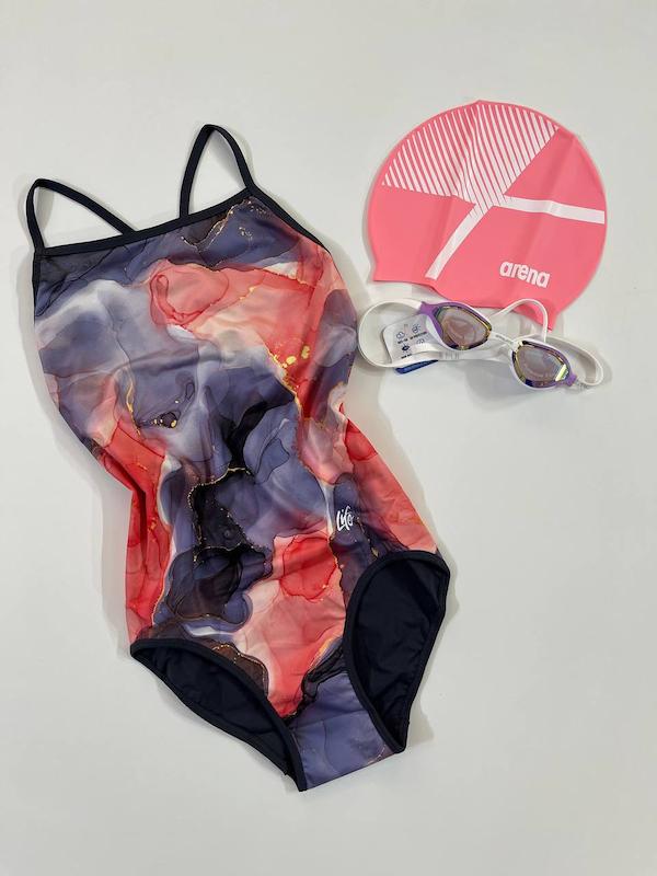 مایو اسلیپ زنانه دورو برند لایف Life طرح دودی گلبهی