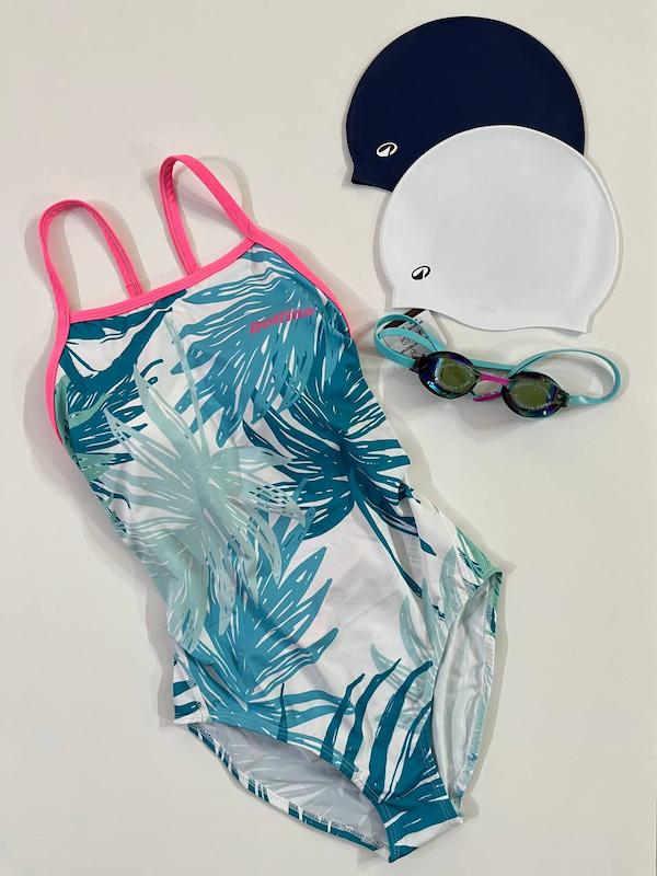 مایو اسلیپ پشت ضربدری زنانه دلفینا طرح هاوایی DOLFINA