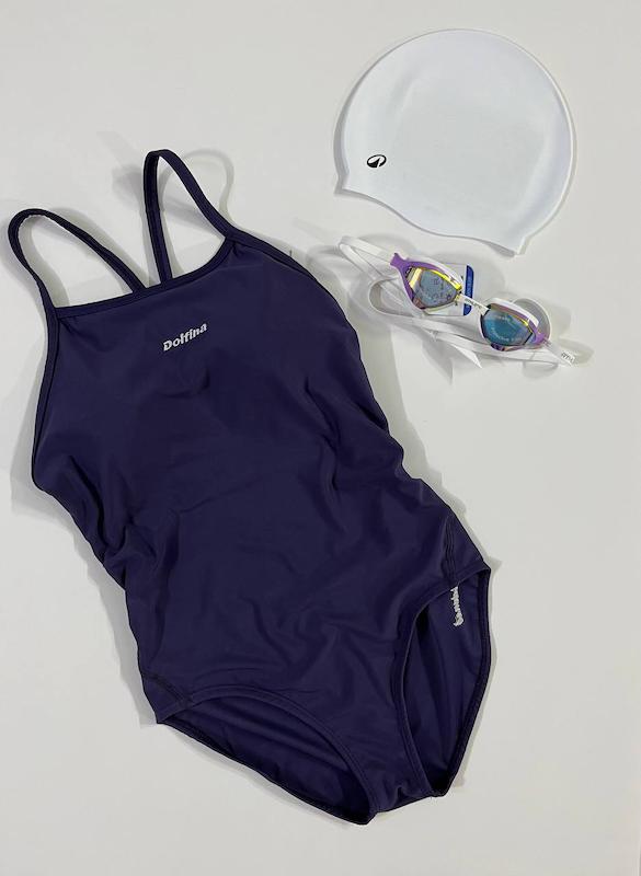 مایو اسلیپ زنانه دلفینا تک رنگ بنفش بادمجانی DOLFINA 