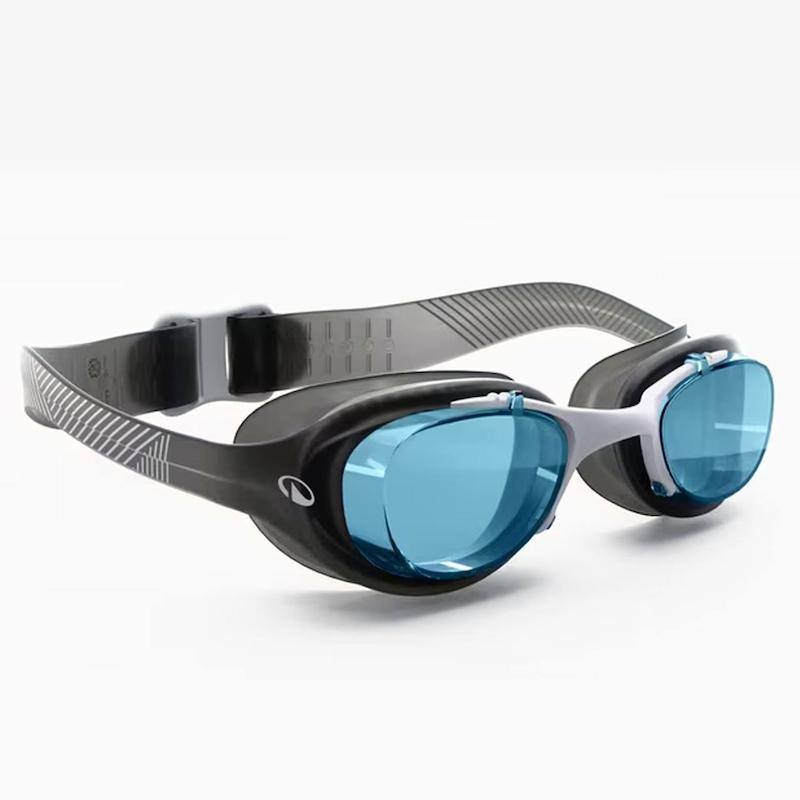 عینک شنا نابایجی مدل XBASE طرحدار مشکی سفید DECATHLON