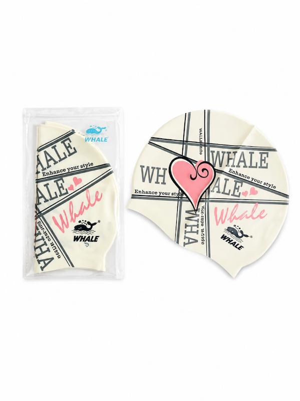 کلاه شنا سیلیکونی Whale مدل Love Whale طرح قلب