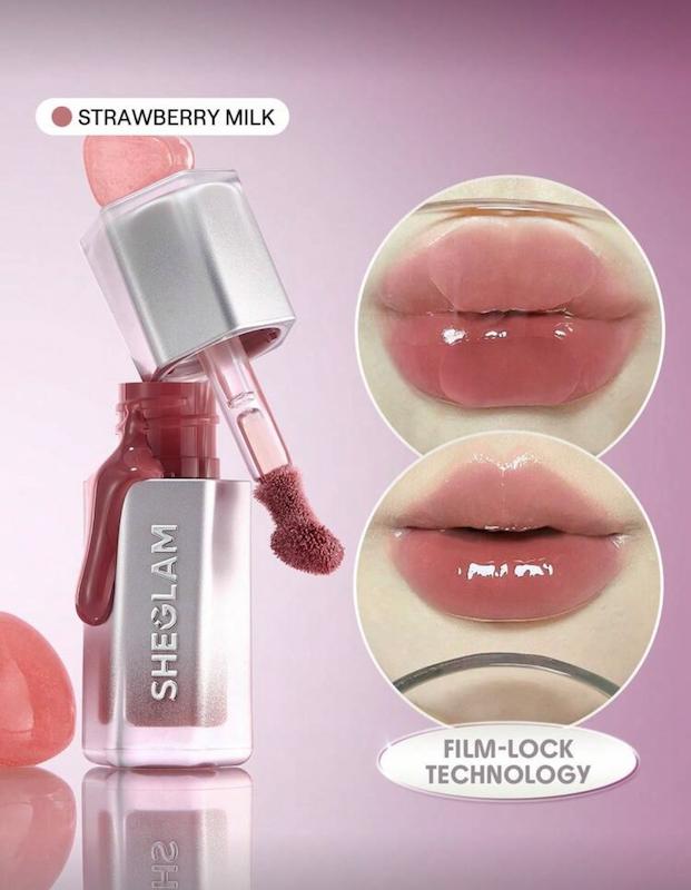 ليپ گلاس شيگلم مدل Air lock رنگ Strawberry Milk