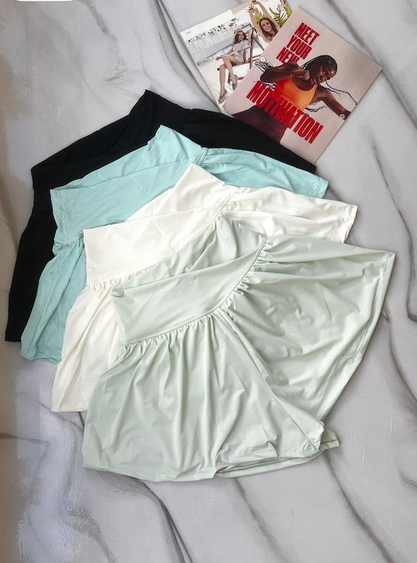 شلوارک دامنی ورزشی زنانه با شورت داخلی | سبک، راحت و خنک