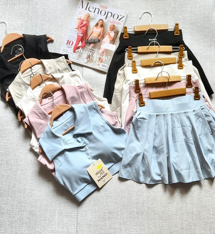 ست کراپ و دامن ورزشی زنانه NANO – استایل راحت و اسپرت برای باشگاه و روزمره