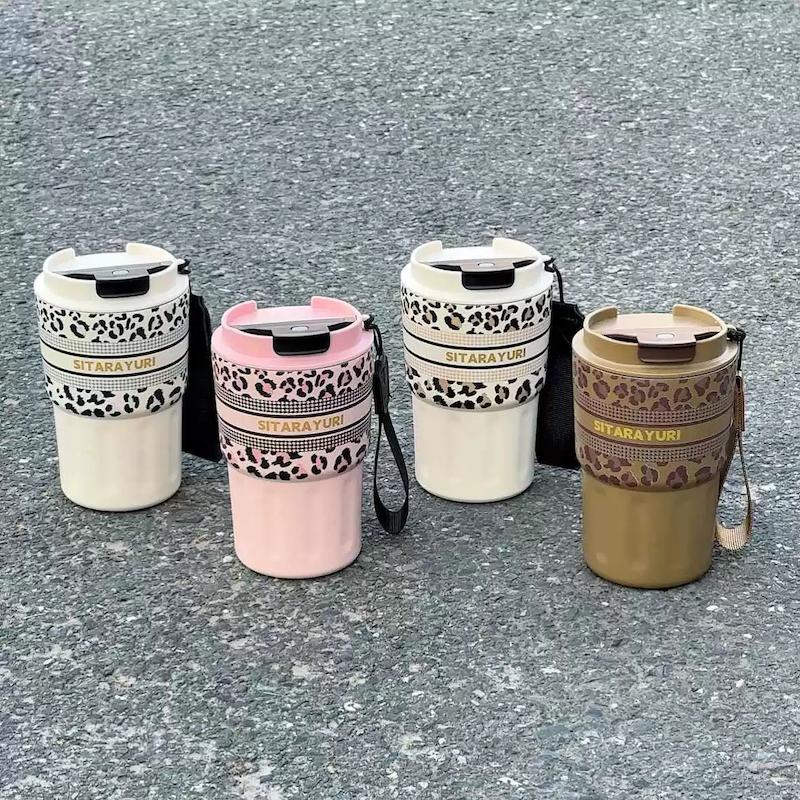 تراول ماگ استیل- طرح پلنگی