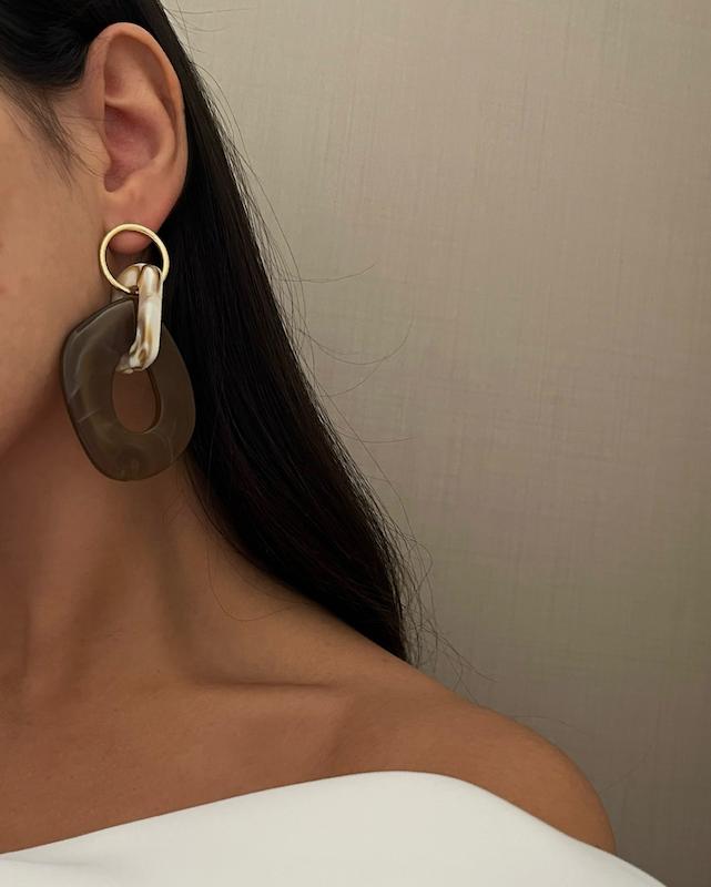 گوشواره قهوه اى