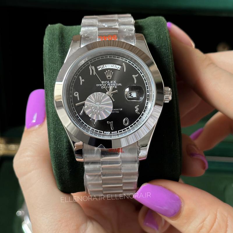رولکس صفحه مشکی rolex daydate عربی
