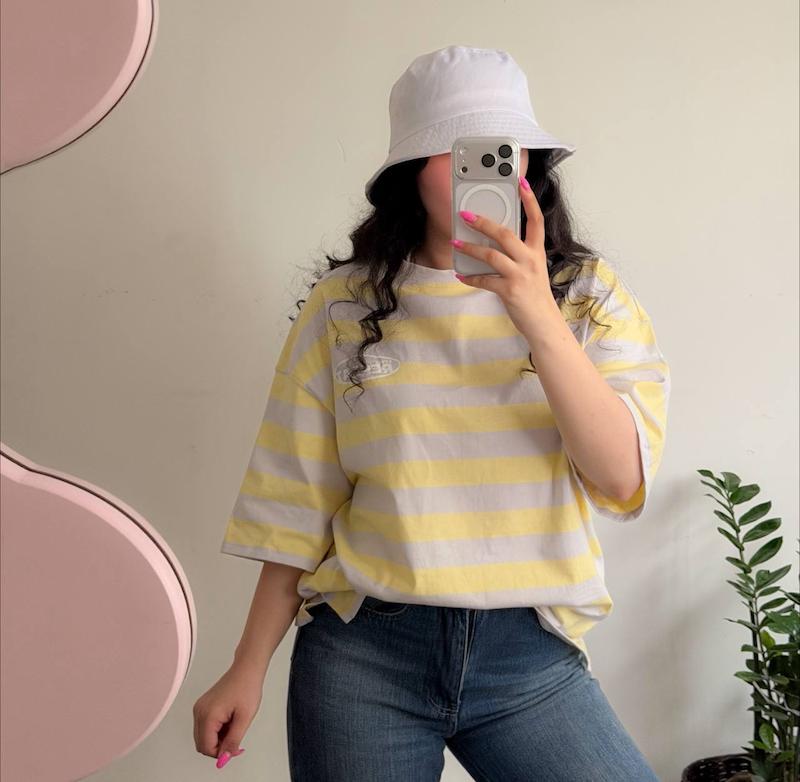 تیشرت باکسی راه راه 🎀✨