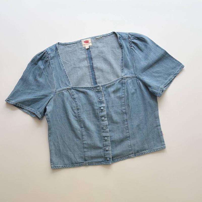 بلوز یقه مربعی جین برند LEVIS