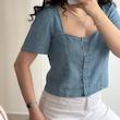 بلوز یقه مربعی جین برند LEVIS