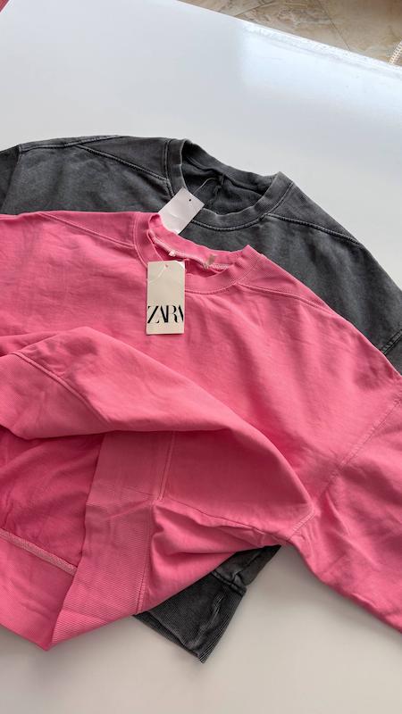  تیشرت باکسی زارا 🩶🎀