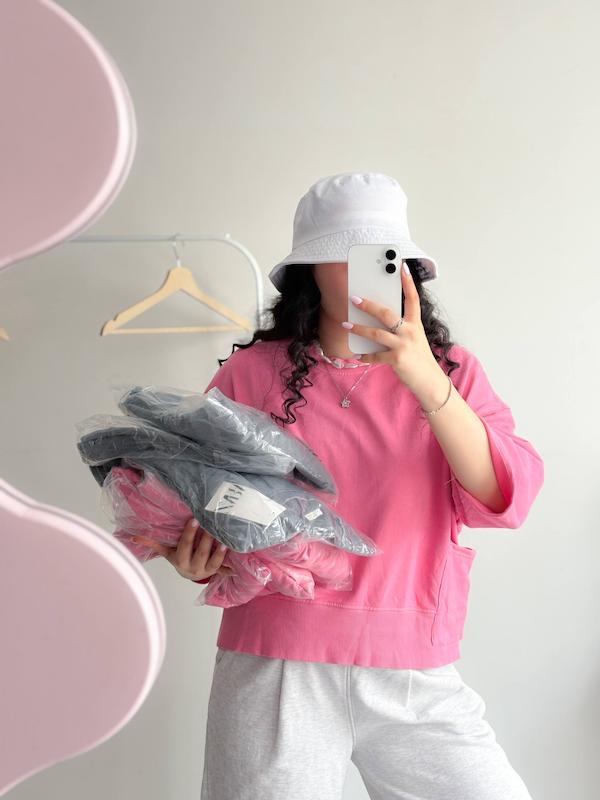  تیشرت باکسی زارا 🩶🎀