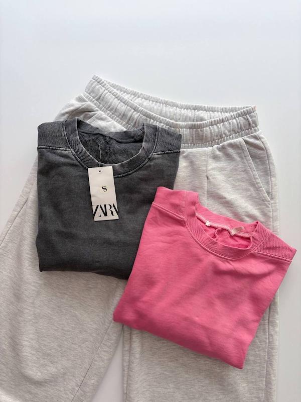  تیشرت باکسی زارا 🩶🎀