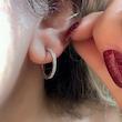 گوشواره نقره حلقه ای زنانه پینو