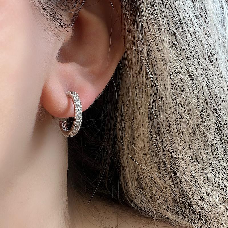 گوشواره نقره حلقه ای ماهارا