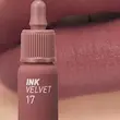 تینت لب کره ای مخملی و مات اورجینال کره ای پریپرا periperaink  velvet lip tint شماره ۱۷ 