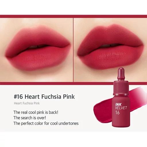 تینت یا رژ لب مایع مخملی و مات اورجینال کره ای پریپرا peripera ink lip tint شماره 16 