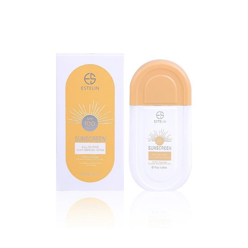 کرم ضدآفتاب رنگی SPF 100 استلین مدل All In One Multi Defense Tinted