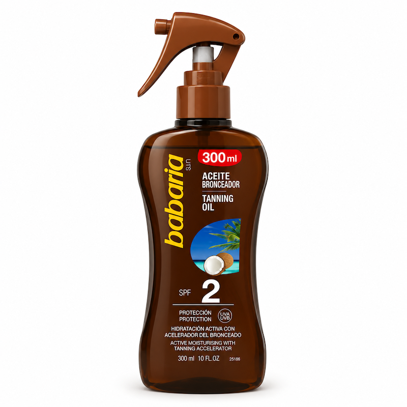 روغن برنزه کننده نارگیل SPF 2 باباریا