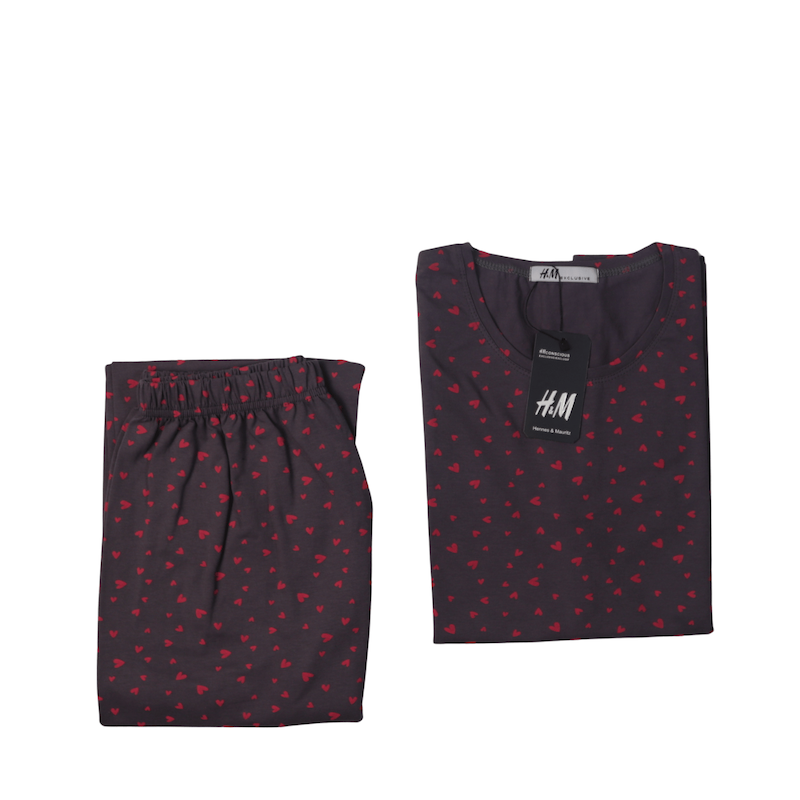 ست تیشرت و شلوار راحتی طرح H&M نخ پنبه زنانه