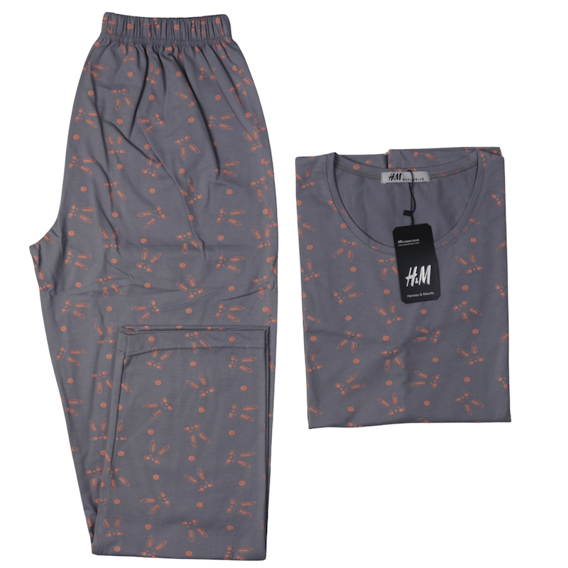 ست تیشرت و شلوار راحتی طرح H&M نخ پنبه زنانه