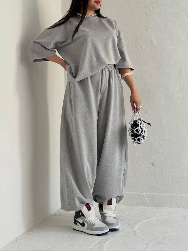 👗ست تیشرت شلوار لش ✅