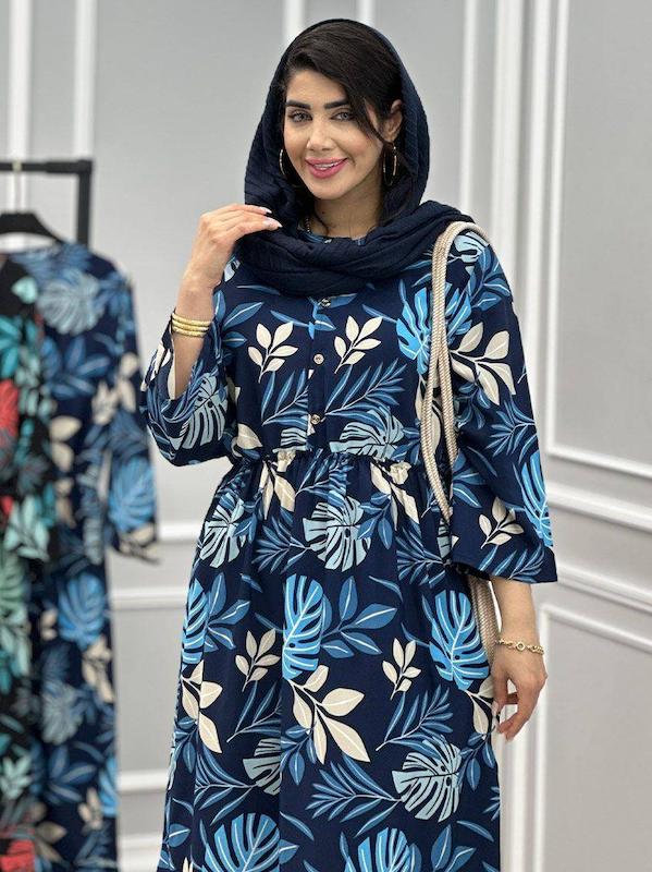 پیراهن دامن چین دار   👗جنس پارچه بوگاتی🥰🤗