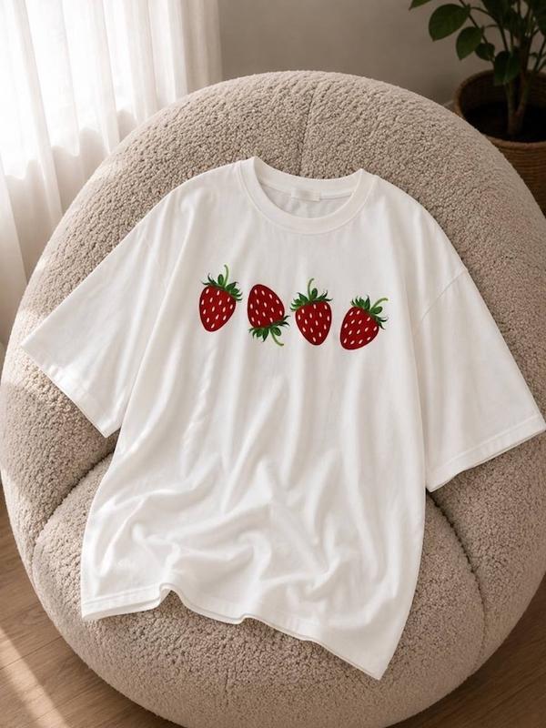 تیشرت باکسی ترندتوت فرنگی🍓🍓😌😋