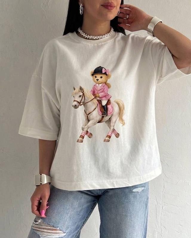 تیشرت باکسی  ترند سوار کاری🏇🏻🐕