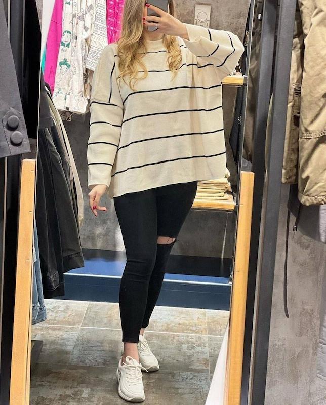 بافت راه راه کرم ☃️