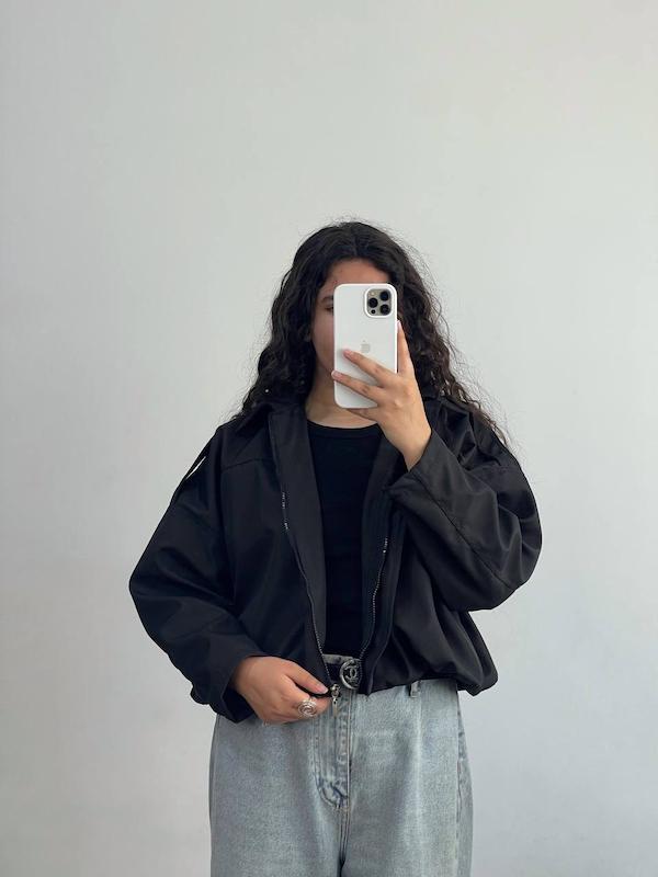 بامبر جکت آستردار مشکی کد 108