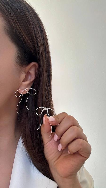 گوشواره پاپیون نازک