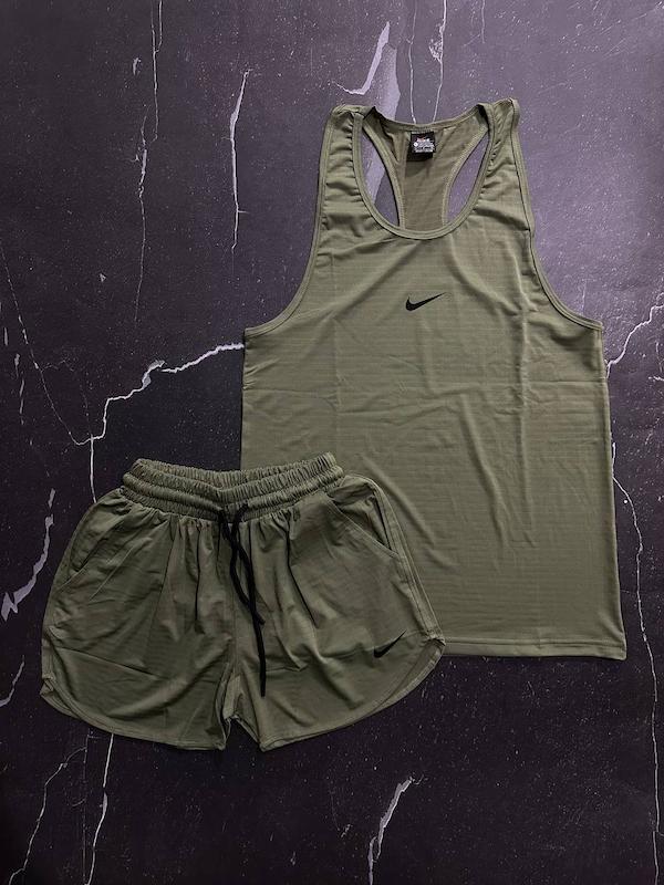 پکیج کد S1363 شامل رکابی + شلوارک با تم یشمی