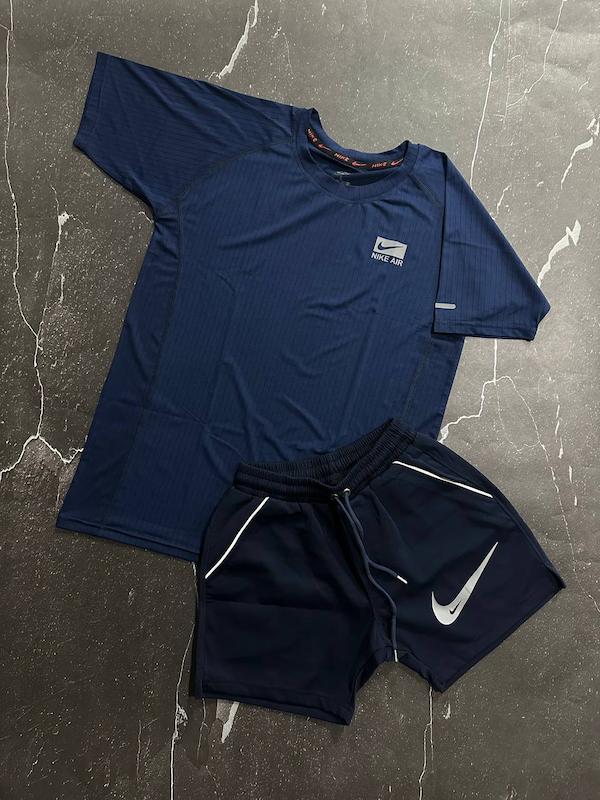 پکیج کد S2652 شامل تیشرت + شلوارک با تم سرمه ای